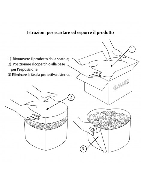 Box Cuore di Rose Blu Stabilizzate