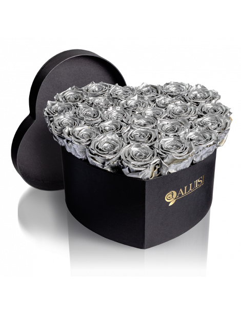 Box Cuore Rose Argento Stabilizzate