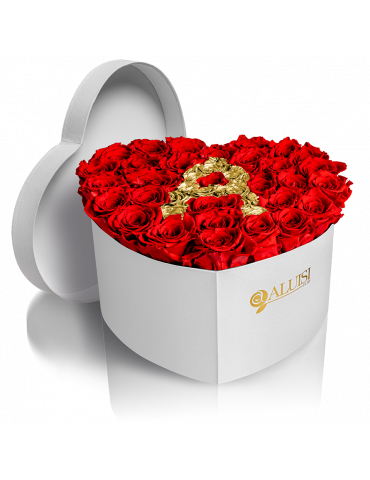 Cuore di Rose Rosse Stabilizzate Personalizzabile