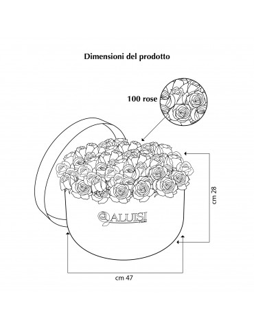 100 Rose Bianche Stabilizzate