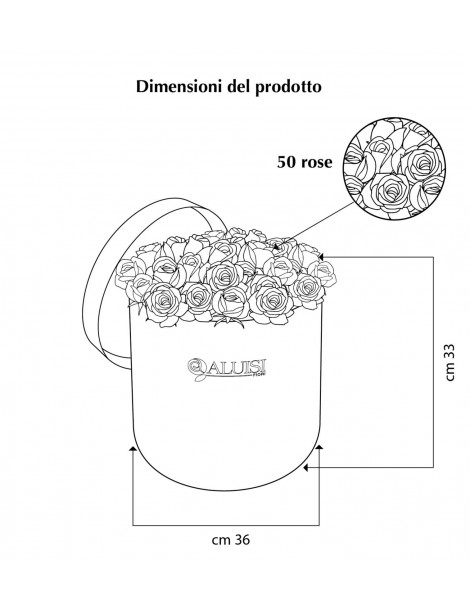 50 Rose Rosse Stabilizzate