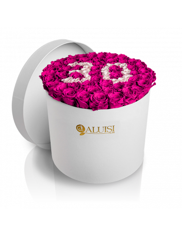 50 Rose Fucsia Stabilizzate...