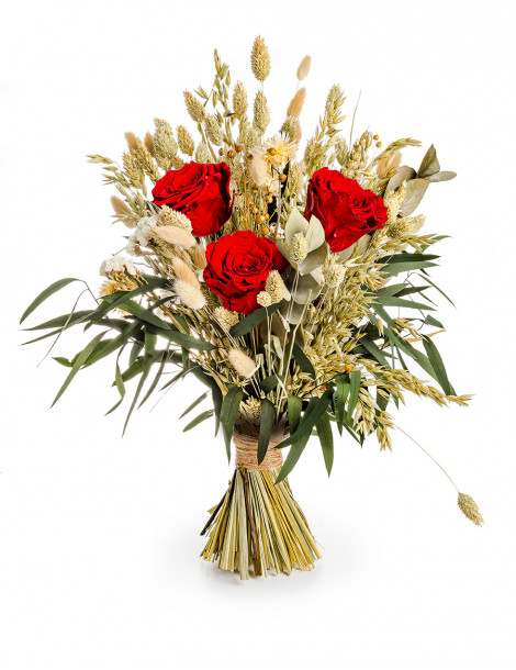 Bouquet Di Fiori Stabilizzati - Rose Rosse