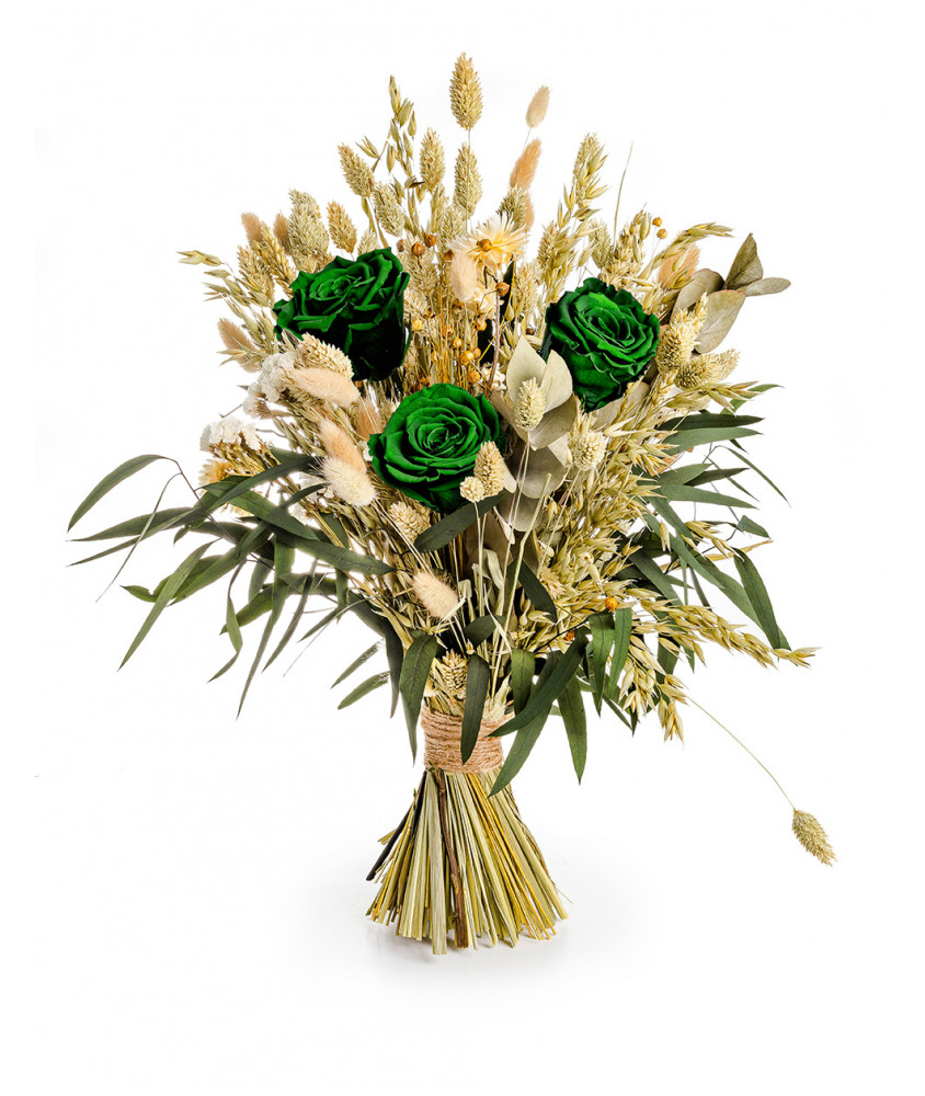 Bouquet Di Fiori Stabilizzati - Rose Verdi