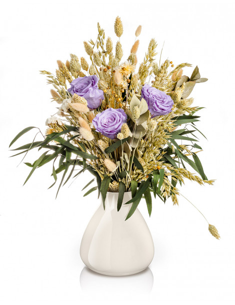 Bouquet Di Fiori Stabilizzati - Rose Viola