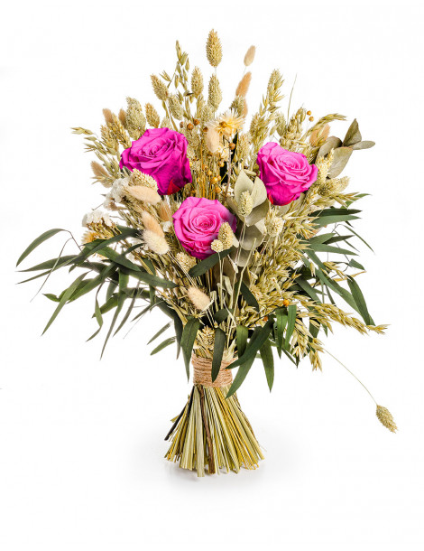 Bouquet Di Fiori Stabilizzati - Rose Fucsia