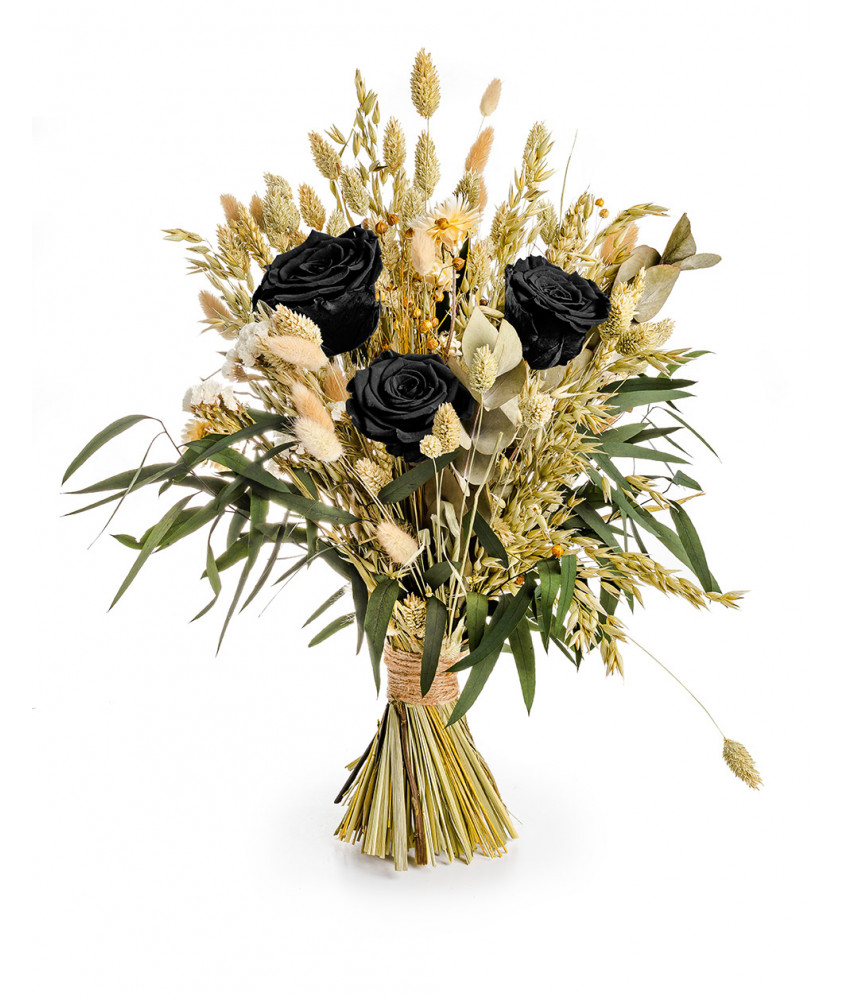 Bouquet Di Fiori Stabilizzati - Rose Nere