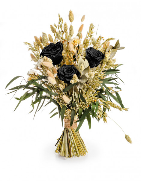 Bouquet Di Fiori Stabilizzati - Rose Nere