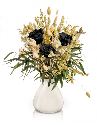 Bouquet Di Fiori Stabilizzati - Rose Nere