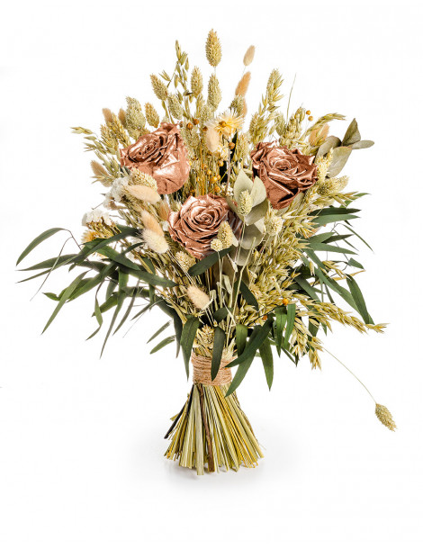 Bouquet Di Fiori Stabilizzati - Rose Rame