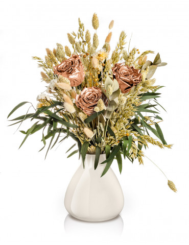 Bouquet Di Fiori Stabilizzati - Rose Rame