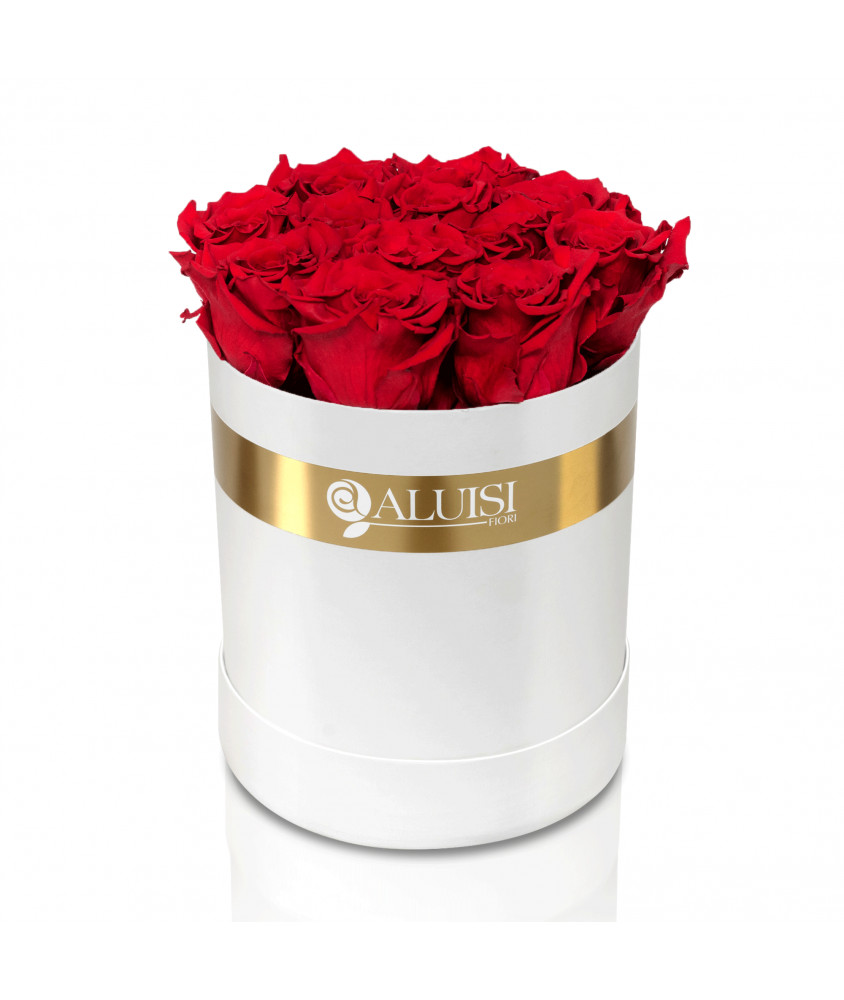 12 Rose Rosse Stabilizzate